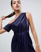 Thumbnail for your product : ASOS Design Hammered Satin One Shoulder Maxi Dress