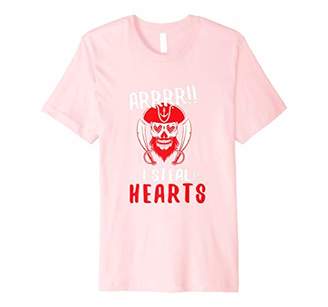 I Steal Hearts Pirate Valentines Day T-Shirt Funny Valentine