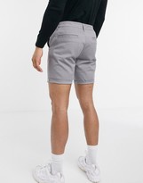 Thumbnail for your product : ASOS DESIGN DESIGN slim chino shorts in light gray