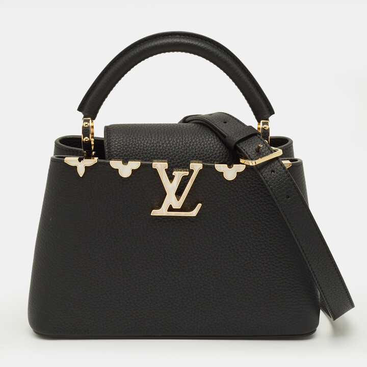 Louis Vuitton Capucines BB Black Taurillon Leather Top Handle Bag