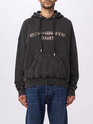 OFF- コットン DIGIT BACCHUS スウェット Off-White Digit Bacchus sweatshirt in stretch cotton - ShopStyle