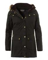 Thumbnail for your product : Barbour International Womens Mallory Wax Parka Jacket, Mid Length Sage Coat