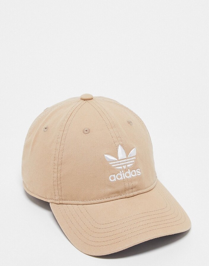 adidas Relaxed snapback cap in beige - ShopStyle Hats