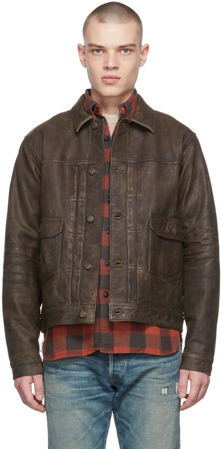 buffalo panelled biker jacket
