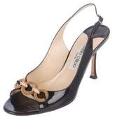 Thumbnail for your product : Jimmy Choo Patent Leather Slingback Sandals