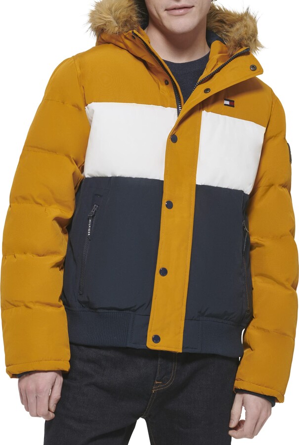 godt elite Lære udenad Tommy Hilfiger Men's Arctic Cloth Quilted Snorkel Bomber Jacket - ShopStyle  Outerwear