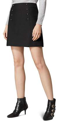 Karen Millen Button Detail A-Line Mini Skirt