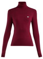 Thumbnail for your product : See by Chloe Roll Neck Cotton Blend Sweater - Womens - Burgundy