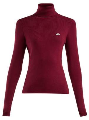 See by Chloe Roll Neck Cotton Blend Sweater - Womens - Burgundy