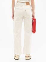 Thumbnail for your product : Ganni X Levi's Floral-print Slit-cuff Straight-leg Jeans - Cream