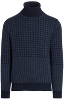 Thumbnail for your product : Loro Piana Houndstooth Cashmere Turtleneck Sweater