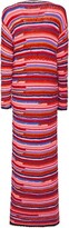 Thumbnail for your product : DSQUARED2 Multi stripe wool blend knit long dress
