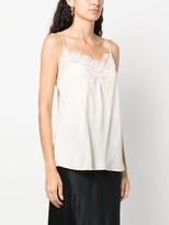 Thumbnail for your product : Zimmermann Lace-Trim Ruched Tank Top