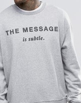 Thumbnail for your product : Diesel S-Pond-GR Oversized Sweatshirt Message Print