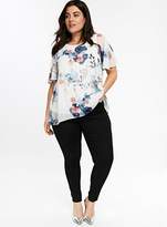 Thumbnail for your product : Evans Ivory Floral Print Top