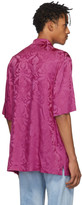 Thumbnail for your product : Versace Pink Damask Short Sleeve Shirt