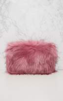 Thumbnail for your product : PrettyLittleThing Kylah Rose Faux Fur Clutch Bag