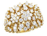 Thumbnail for your product : ZYDO Luminal 18k Gold Diamond Floral Ring, Size 7