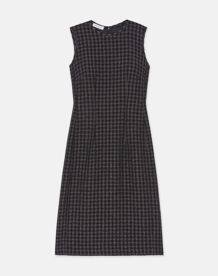 Honeycomb Tweed Sheath Dress