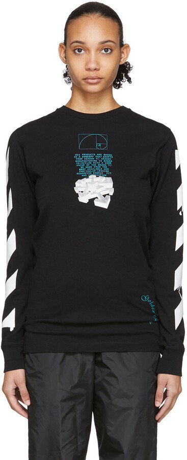 Off-White Black Dripping Arrows Long Sleeve T-Shirt - ShopStyle