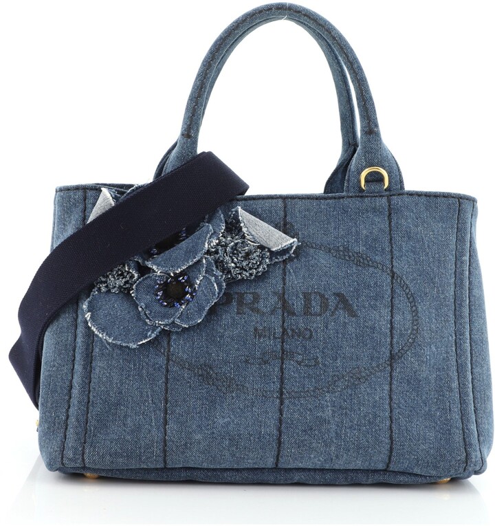 prada denim bag