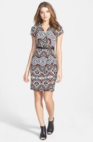 Thumbnail for your product : Donna Morgan Print Jersey Faux Wrap Dress