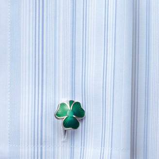 Charles Tyrwhitt Irish shamrock enamel cufflinks