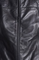 Thumbnail for your product : Nordstrom Miss Wu Zip Front Leather Jacket Exclusive)