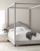 Thumbnail for your product : Haute House Athena Zebra Queen Canopy Bed