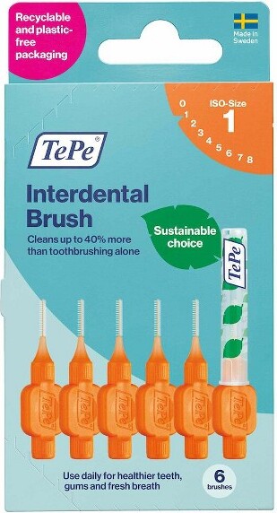 TePe Oral Health Care, Inc. TePe®InterdentalBrushesOriginalOrange-Carton6-Pack