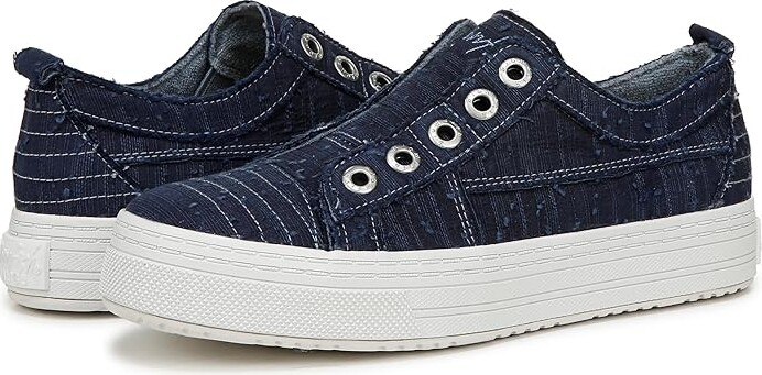 Blowfish Malibu Super Play Slip-On Women's Shoes Indigo : 6 M, Textile