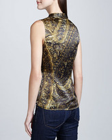 Thumbnail for your product : Lafayette 148 New York Syrena Sleeveless Paisley-Print Silk Top