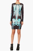 Thumbnail for your product : Topshop 'X-Ray Skeleton' Print Body-Con Dress