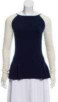 Thumbnail for your product : Timo Weiland Wool-Blend Peplum Sweater Navy Wool-Blend Peplum Sweater