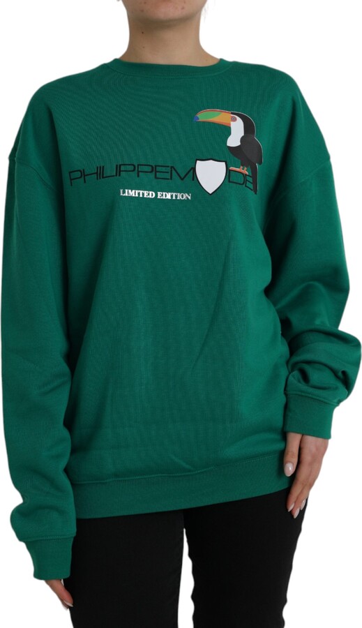 Philippe Model Cotton Logo Print Long Sleeves Pullover Women's Sweater (Pre-Owned)
