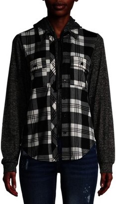 no boundaries plaid hoodie