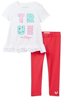 True Religion Ruffle Tunic & Leggings Set (Toddler Girls)