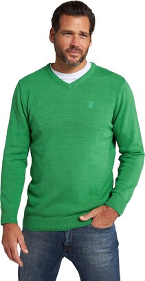 JP 1880 Menswear Big & Tall Plus Size L-8XL Zip Neck Troyer Sweater 716842 