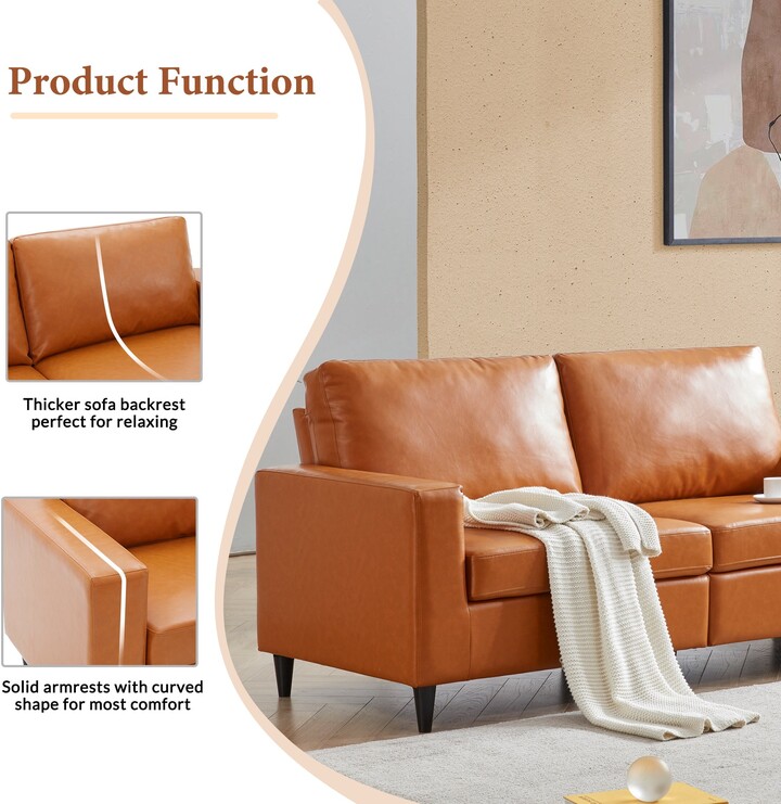 IGEMANINC MidCentury Modern Leather Sofa Sets Sofas & Couches ShopStyle