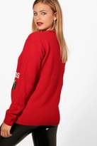 Thumbnail for your product : boohoo Maternity Christmas Bump Jumper