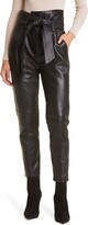 Thumbnail for your product : Veronica Beard Izera Belted Leather Pants