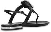 Thumbnail for your product : Roger Vivier 10mm Mini Diadem Leather Thong Sandals