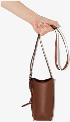 Loewe 'gate Pocket' Leather Pouch In Brown