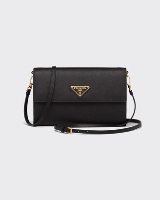 Prada Wallet on Strap Saffiano Leather Small - ShopStyle