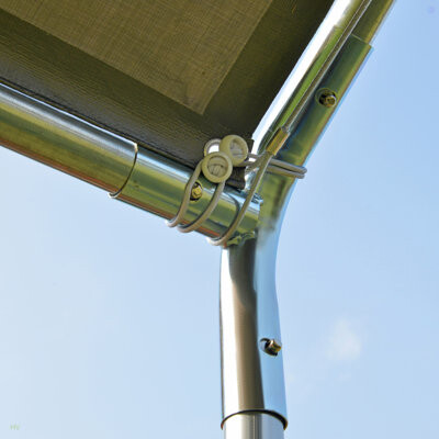 HomeViewto Carport Heavy Duty Galvanized Car Canopy With Included Anchor Kit, 3 Reinforced Steel Cables