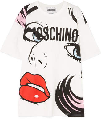 Moschino Oversized Printed Cotton-jersey T-shirt