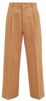 Thumbnail for your product : Gucci Pleated Crepe Straight-leg Trousers - Beige