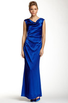 Thumbnail for your product : Laundry by Shelli Segal Drape Front Satin Gown