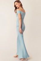 Thumbnail for your product : Oasis Pale Green Bardot Slinky Maxi Dress