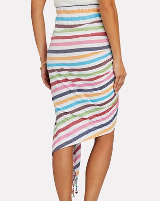 Just BEE Queen Tulum Ruched High-Low Skirt